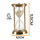 Ampulheta de Vidro e Ferro Decorativa