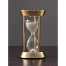 Ampulheta de Vidro e Ferro Decorativa