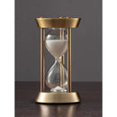 Ampulheta de Vidro e Ferro Decorativa