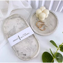 kit Bandeja de concreto cimento decorativa oval e redonda