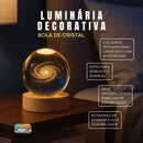 Luminária de Mesa para quarto Aconchegante | Bola de Cristal Decoração Globo Terrestre  Luxo