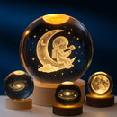 Luminária de Mesa para quarto Aconchegante | Bola de Cristal Decoração Globo Terrestre  Luxo