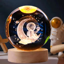 Luminária de Mesa para quarto Aconchegante | Bola de Cristal Decoração Globo Terrestre  Luxo