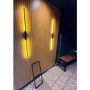 Arandela LED Linear 1m Preta 10W 3000K Bivolt Parede Moderna – NÃO Recarregável / precisa ligar na tomada