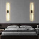 Arandela LED Linear 1m Preta 10W 3000K Bivolt Parede Moderna – NÃO Recarregável / precisa ligar na tomada